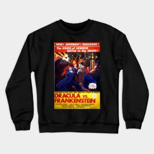 Classic Horror Movie Poster - Dracula vs. Frankenstein Crewneck Sweatshirt